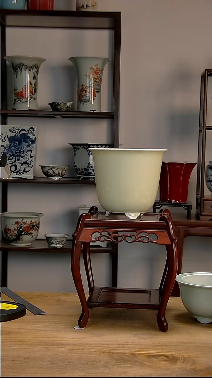 拈**笑景德镇陶瓷手工花盆