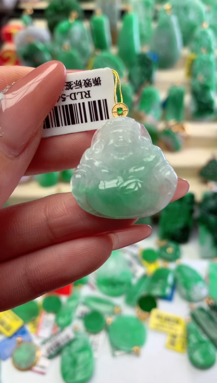 【闪购商品】翡翠颈饰18K金镶嵌挂件