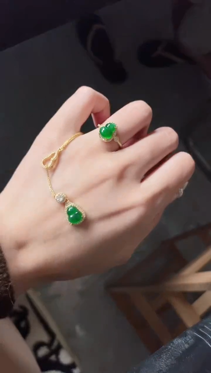 银S925镶嵌戒指翡翠5451441