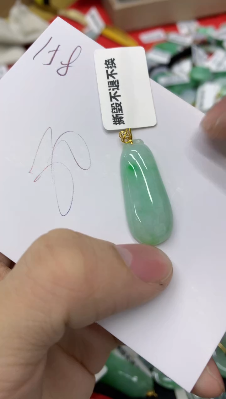 【闪购商品】翡翠颈饰18K金镶嵌1111111111