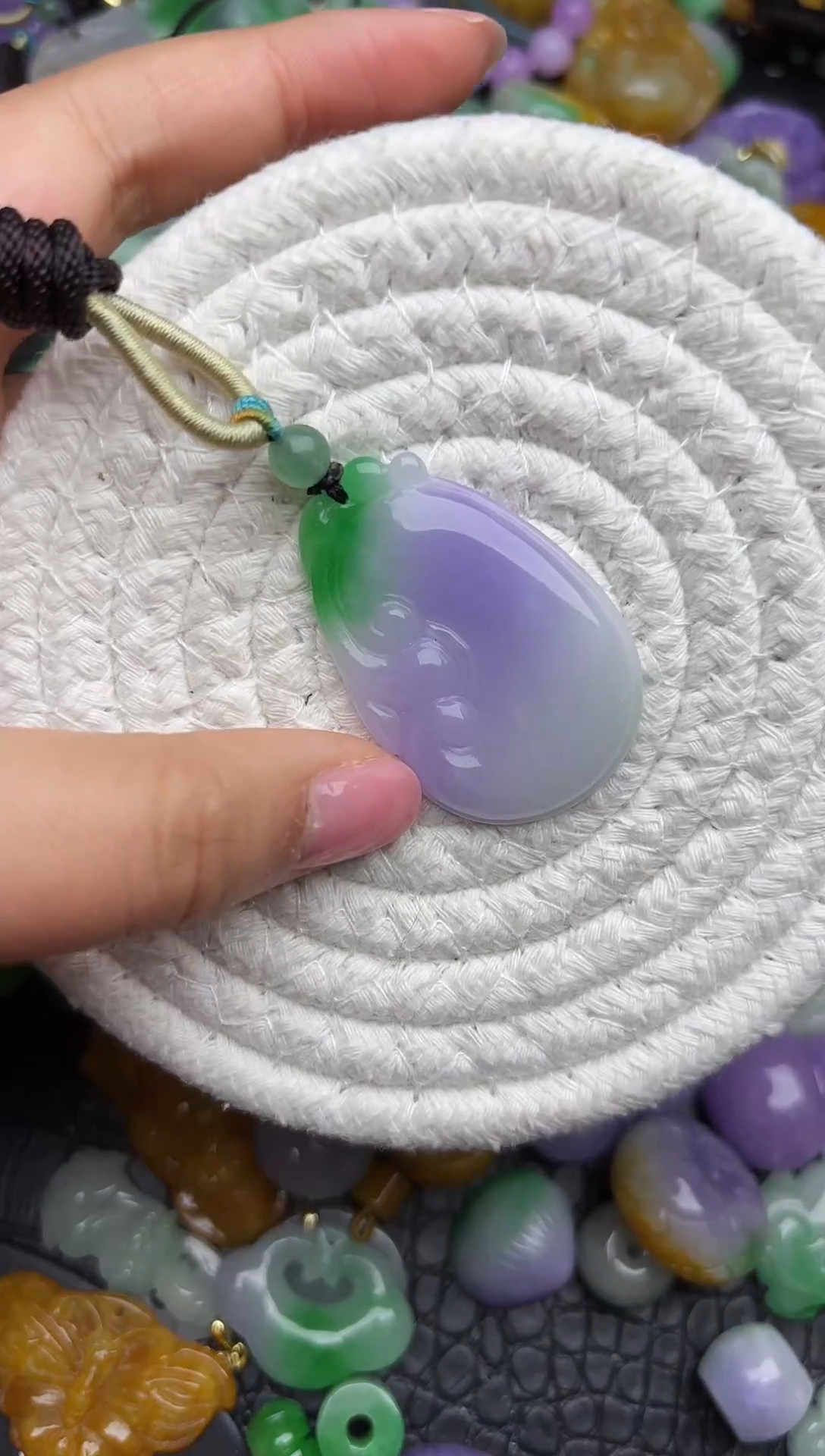 颈饰未镶嵌翡翠缅甸翡翠吊坠