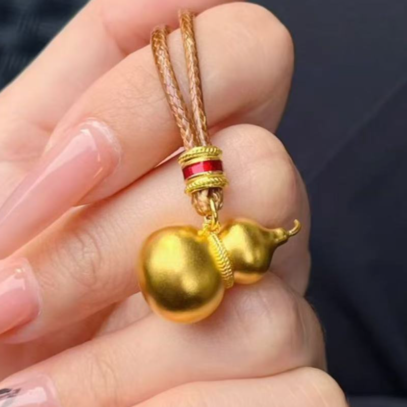 【小鹏黄金】足金999福禄葫芦吊坠6.41