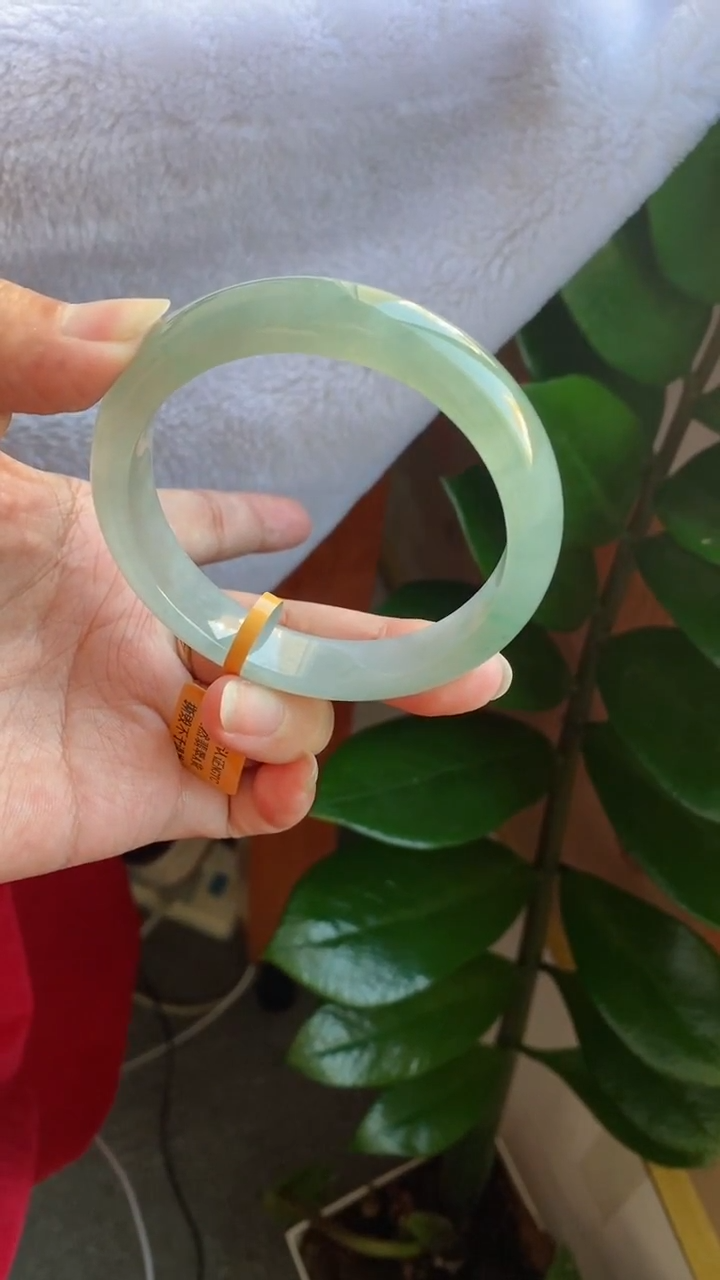 【闪购商品】翡翠手镯未镶嵌（冰胶透湖蓝绿）17号