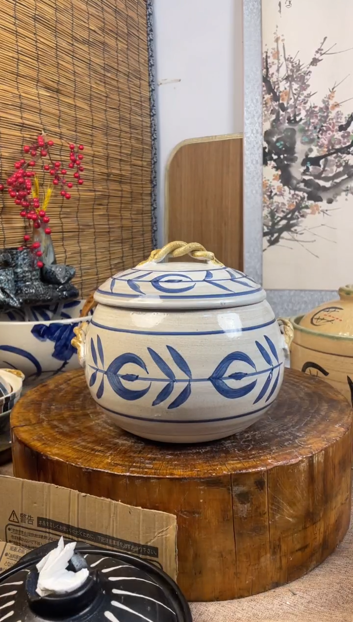 陶土11号链接纯手绘栗子煲15*16.5