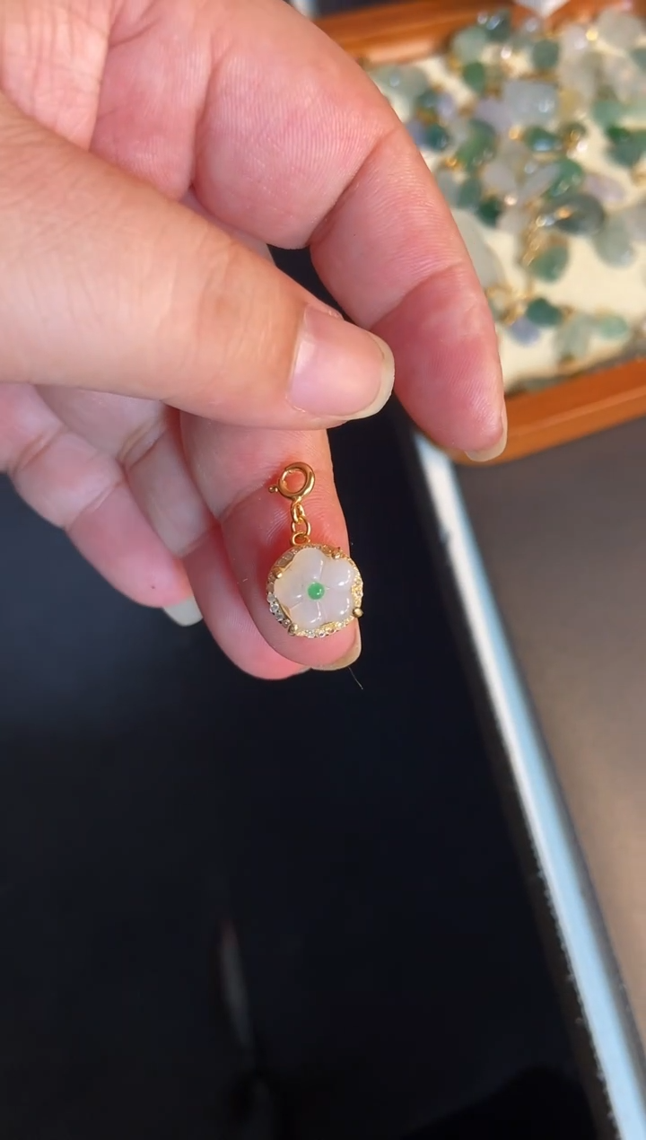 吊坠(不含链)银S925镶嵌翡翠1