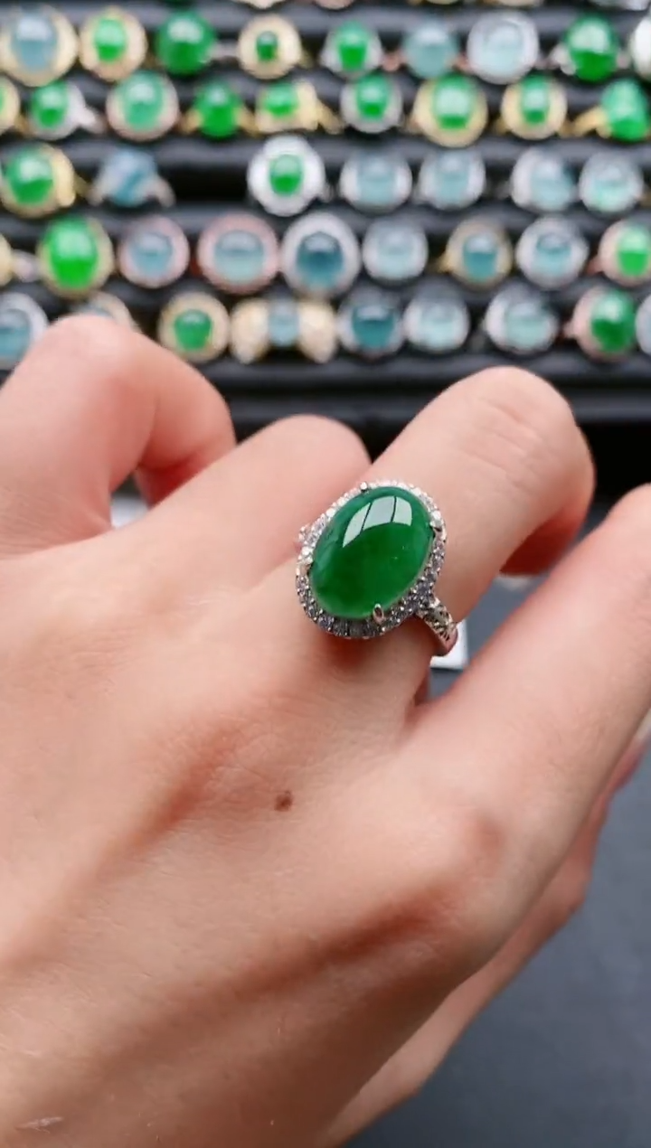 【闪购商品】翡翠戒指银S925镶嵌1111111111