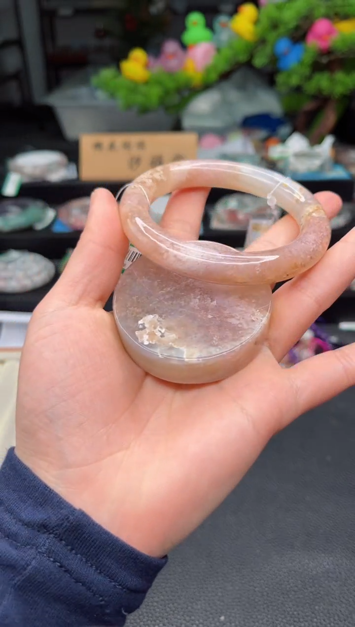 石英质玉未镶嵌手镯60圈口（赠品镯心）3507982