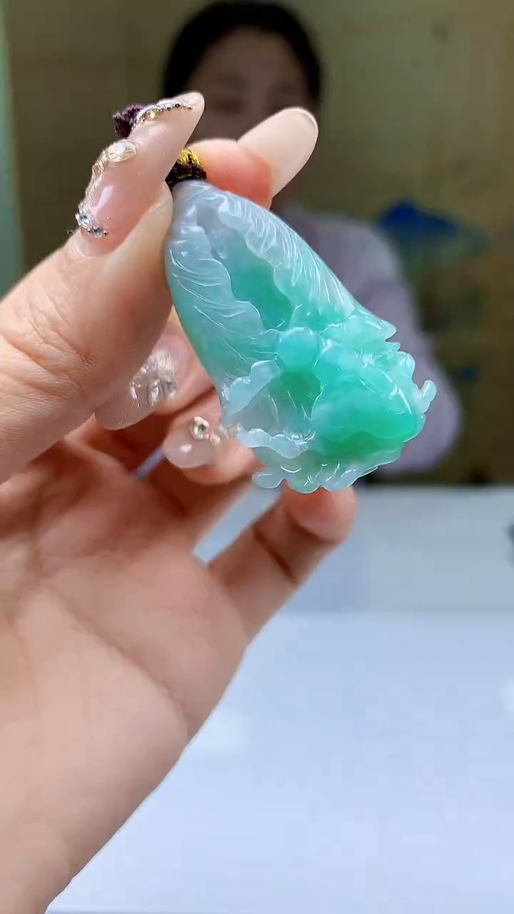 【闪购商品】定制翡翠未镶嵌4902ty-毛货挂件153