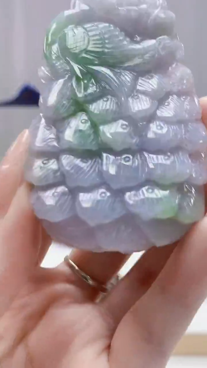 未镶嵌定制翡翠4829DD-毛货挂件25