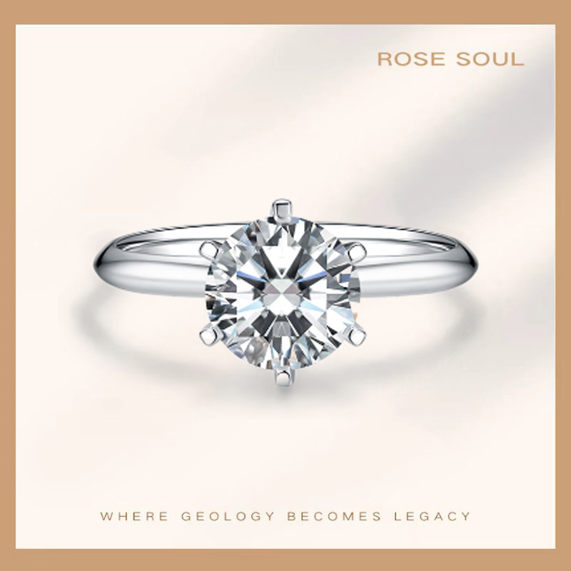 ROSE SOUL 实验室培育钻石【交个朋友专属】铂金版经典六爪戒指