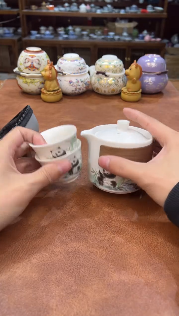 真的很便宜会开片的旅行茶具