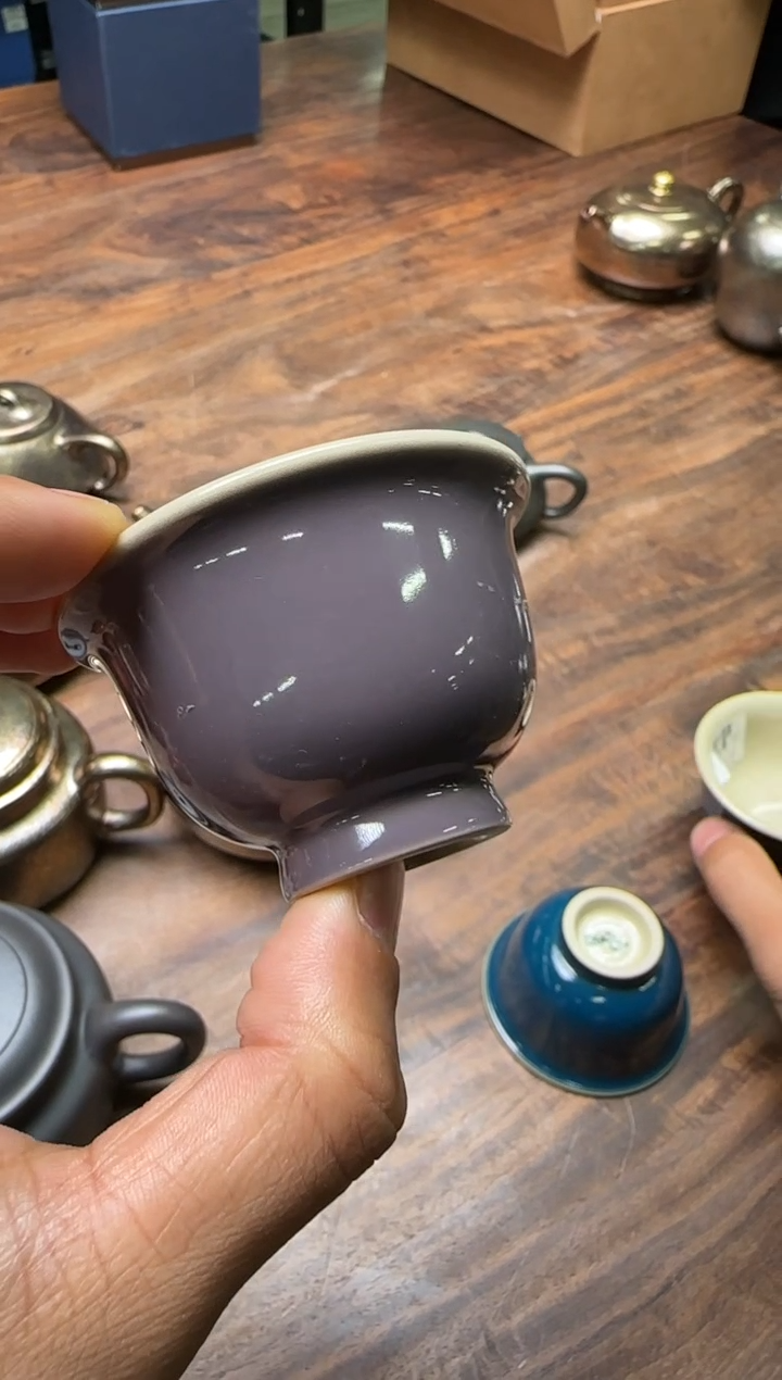 南**牛南山云泊 玄天紫 小压手杯