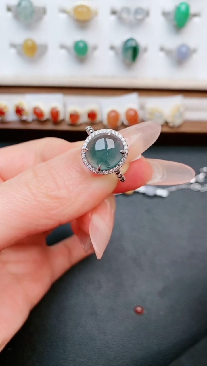 【闪购商品】翡翠戒指银S925镶嵌....