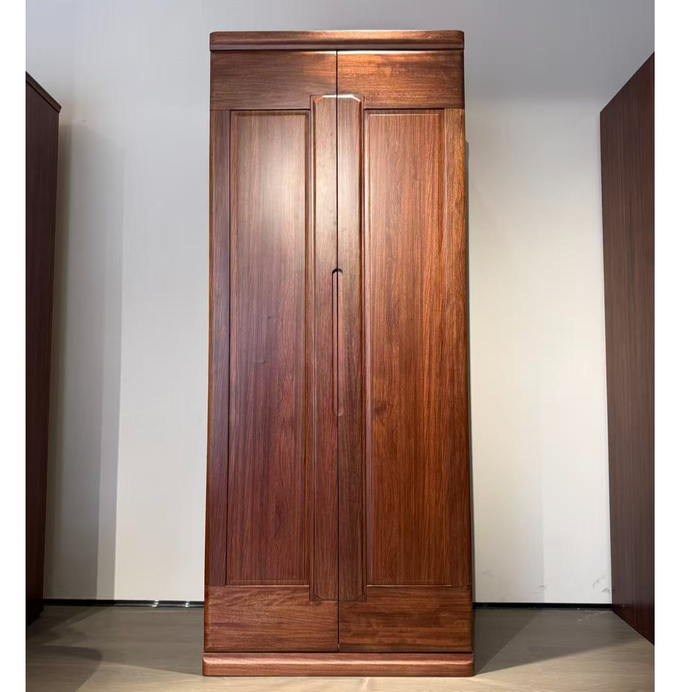 纯实木金丝檀木新中式衣柜现代家用卧室大容量储物两门衣柜YJ-33