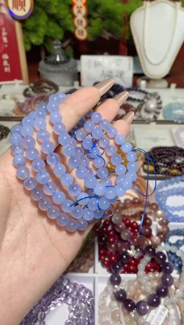 【闪购商品】水晶手串未镶嵌蓝雨髓7mm+
