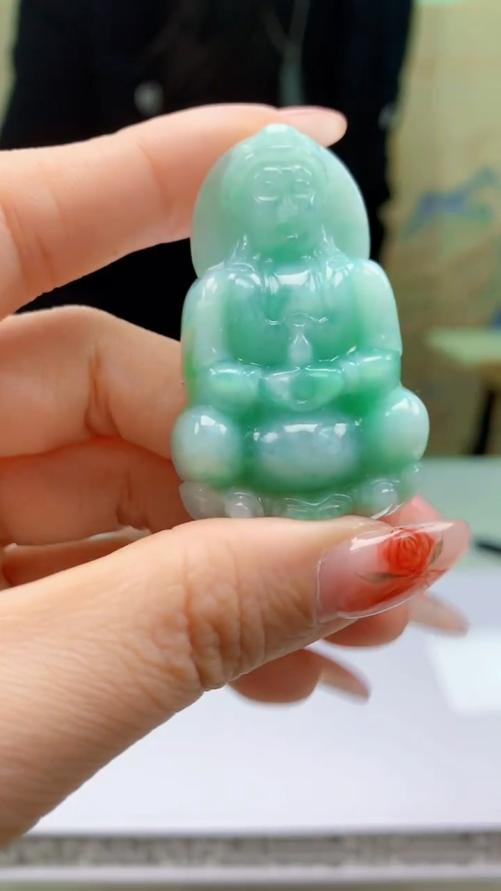 【闪购商品】定制翡翠未镶嵌4829ty-毛货挂件25