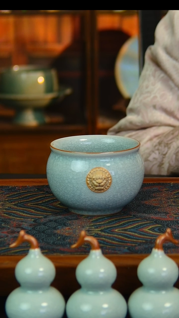 瓷片冰花杯风水缸一级