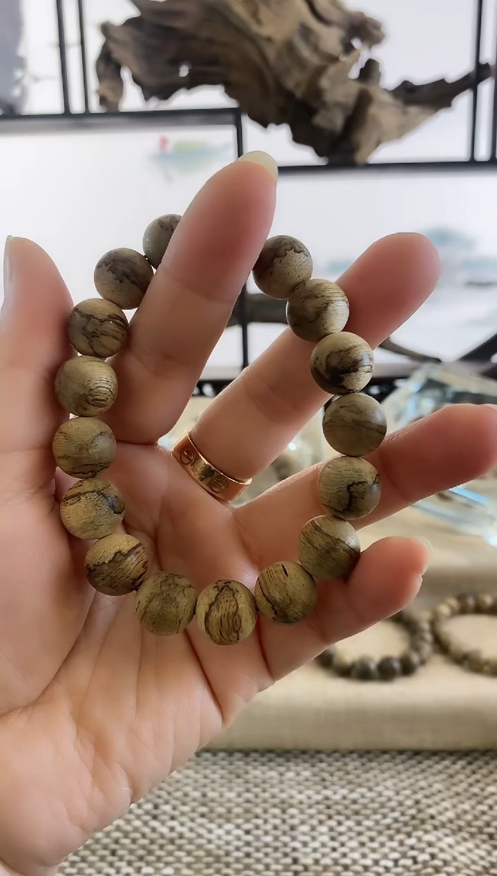 【闪购商品】沉香手串马泥涝虎斑老料13MM手串