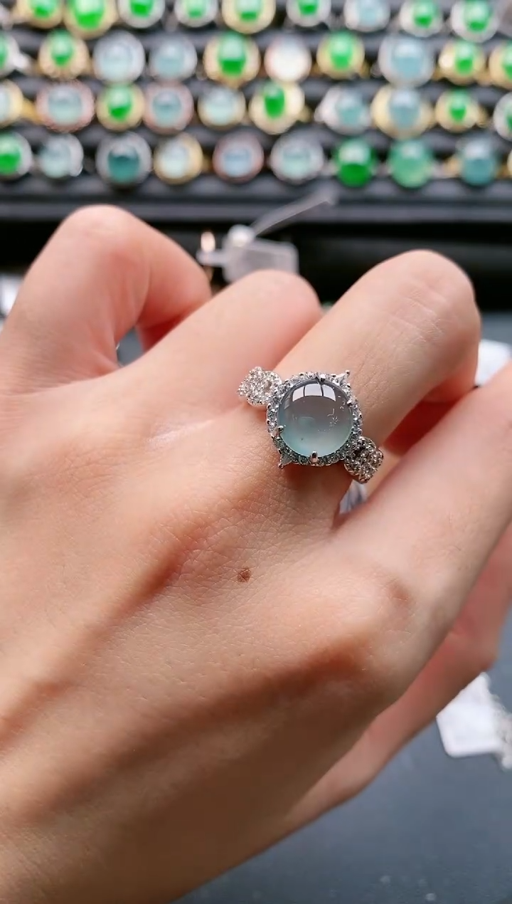 【闪购商品】翡翠戒指银S925镶嵌1111111