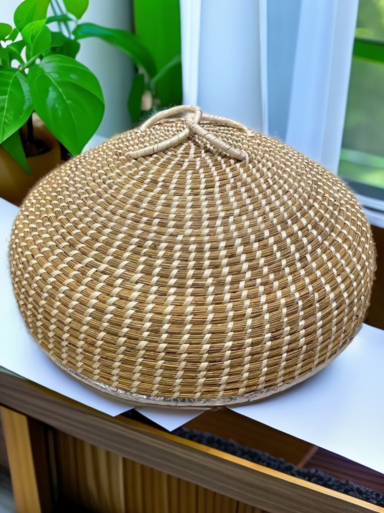 芦苇锅盖大锅盖蒸锅盖手工草编蒸锅锅盖铁锅柴锅锅盖草帽盖子编织