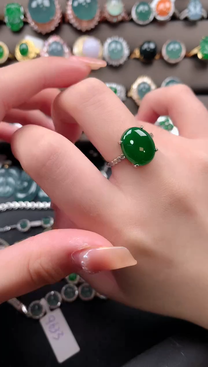 【闪购商品】翡翠戒指银S925镶嵌6725114