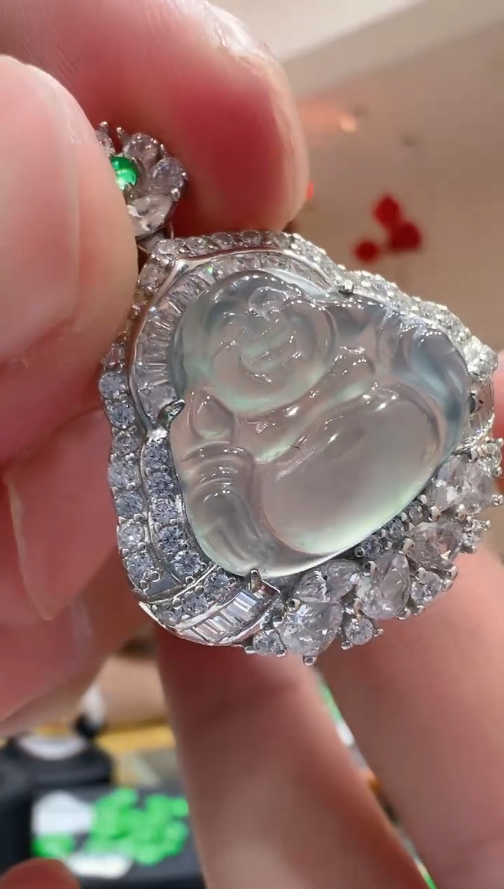 【闪购商品】翡翠吊坠(不含链)银S925镶嵌          