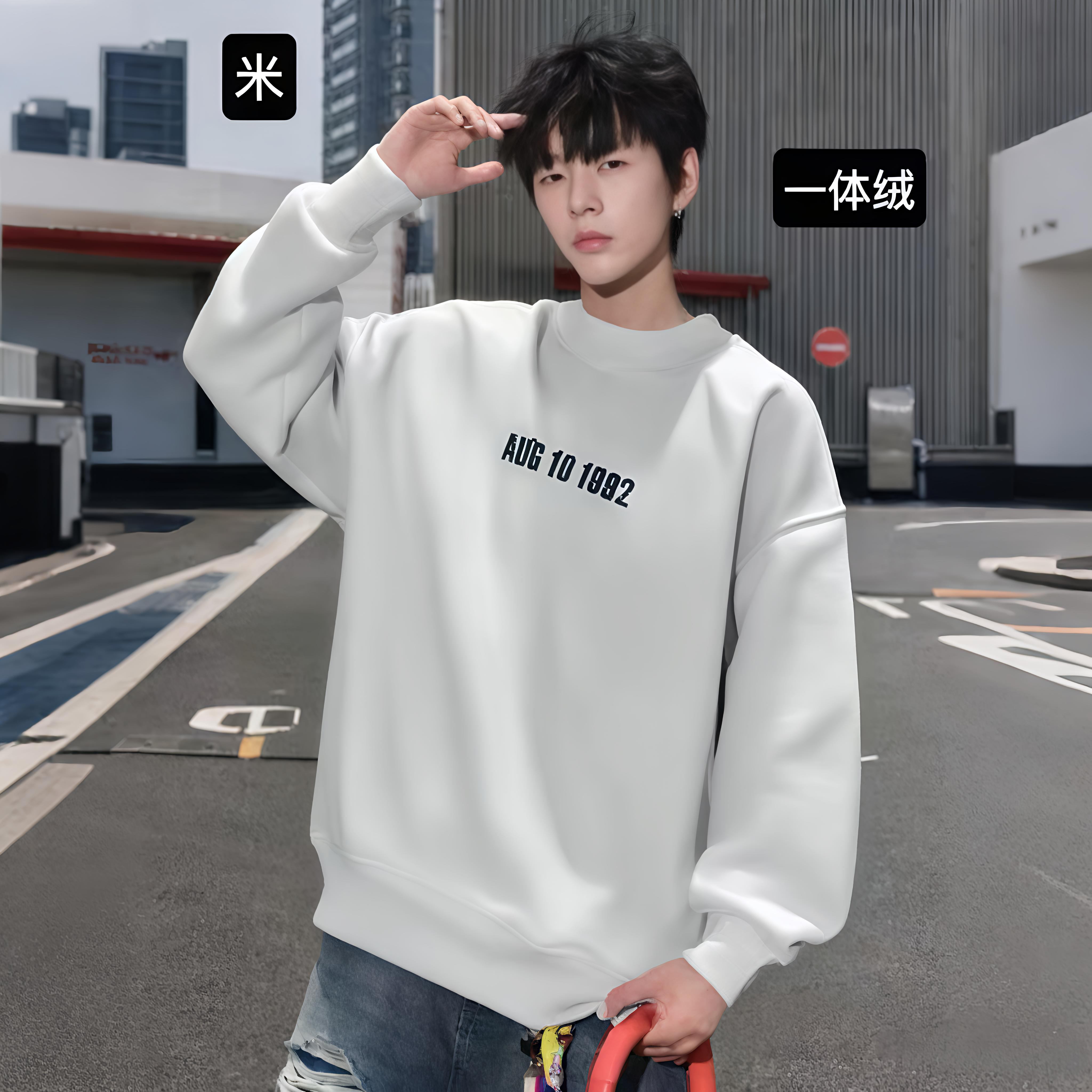 青少年冬季一体绒卫衣36