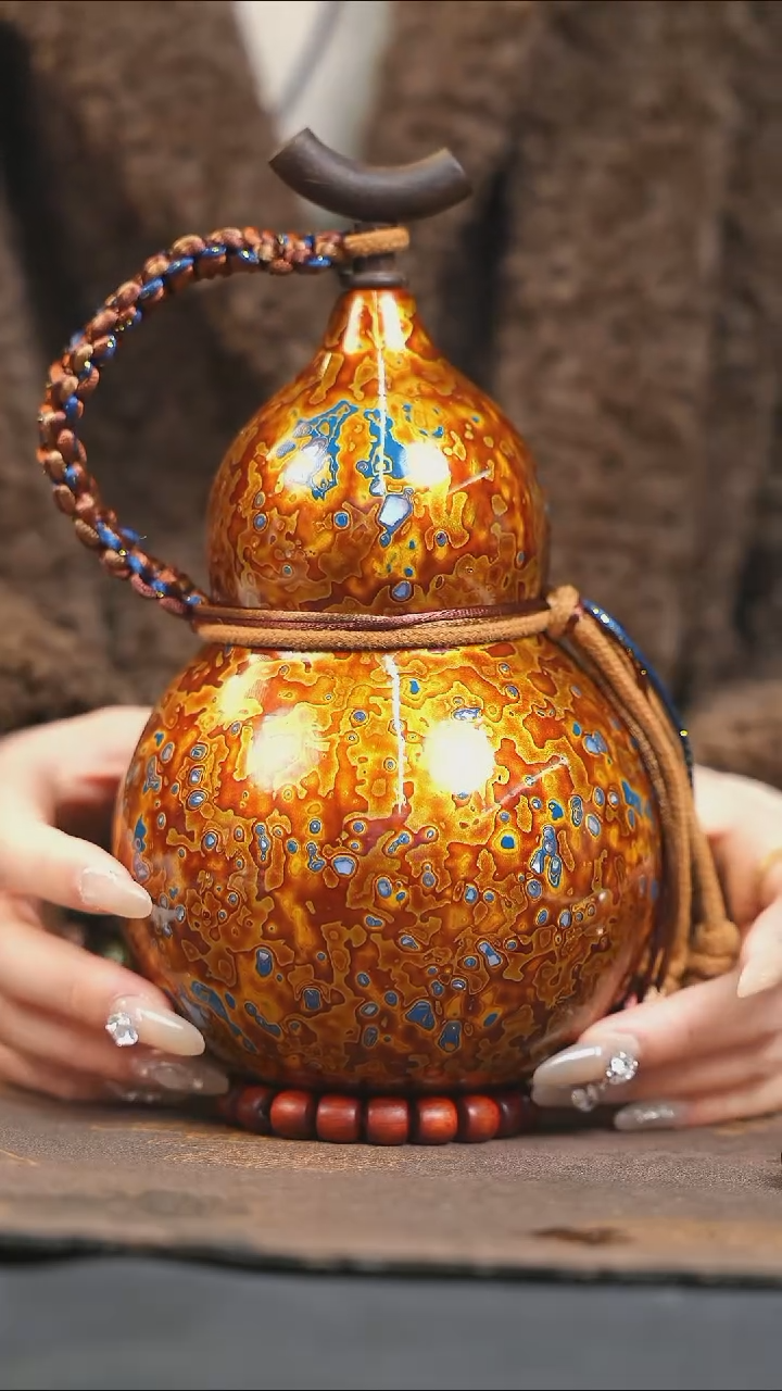 【闪购商品】XM181漆艺酒葫芦不包手串及旋转底座