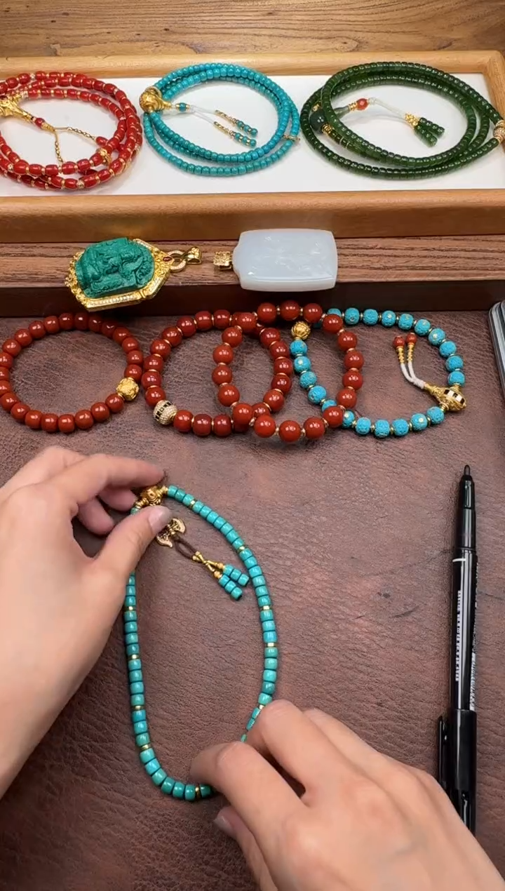 未镶嵌绿松石配饰配饰偶*~手串手串