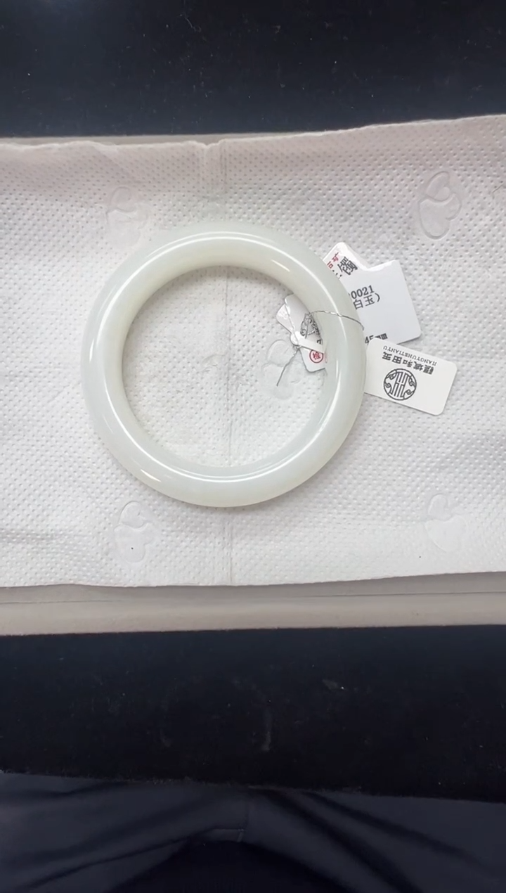 未镶嵌手镯和田玉w*e天泰白玉54+手镯