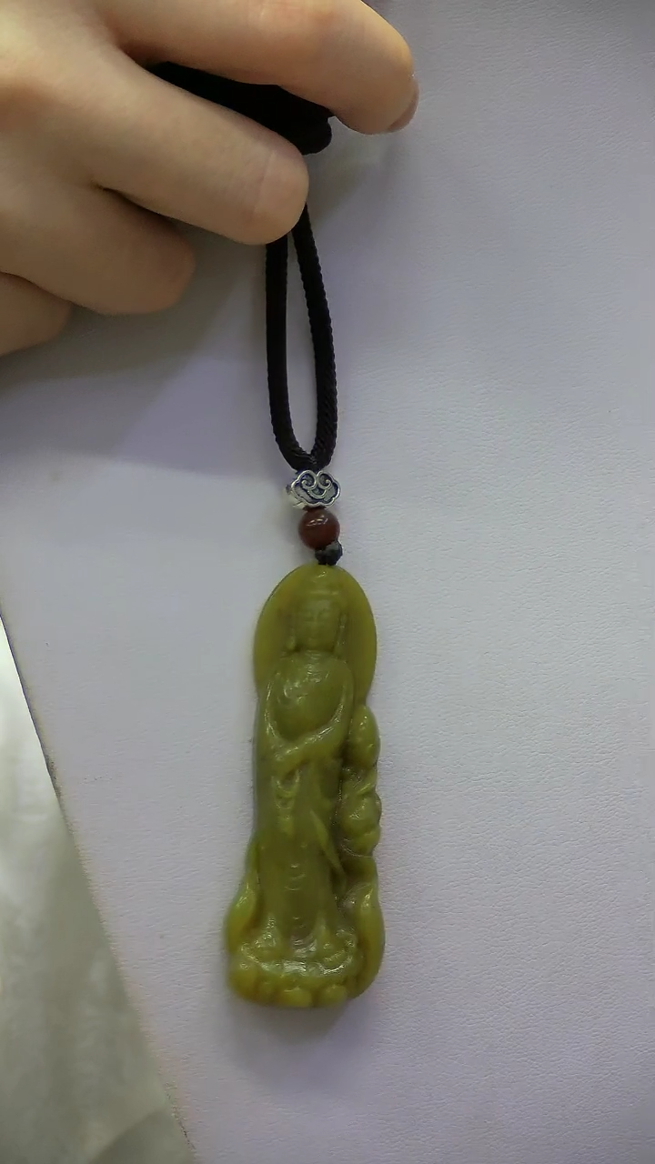 【闪购商品】蛇纹石玉挂件未镶嵌观音