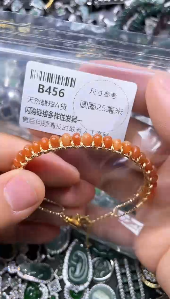 【闪购商品】翡翠颈饰未镶嵌B456半镯