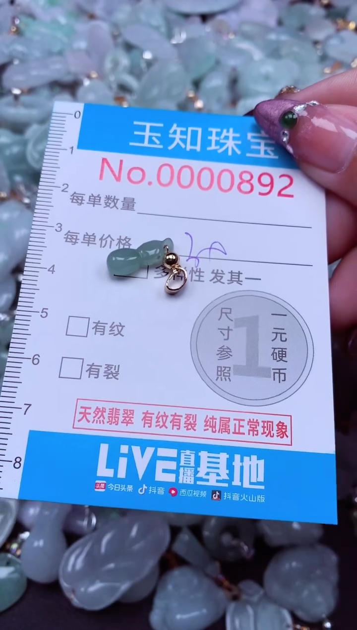 吊坠(不含链)未镶嵌翡翠892