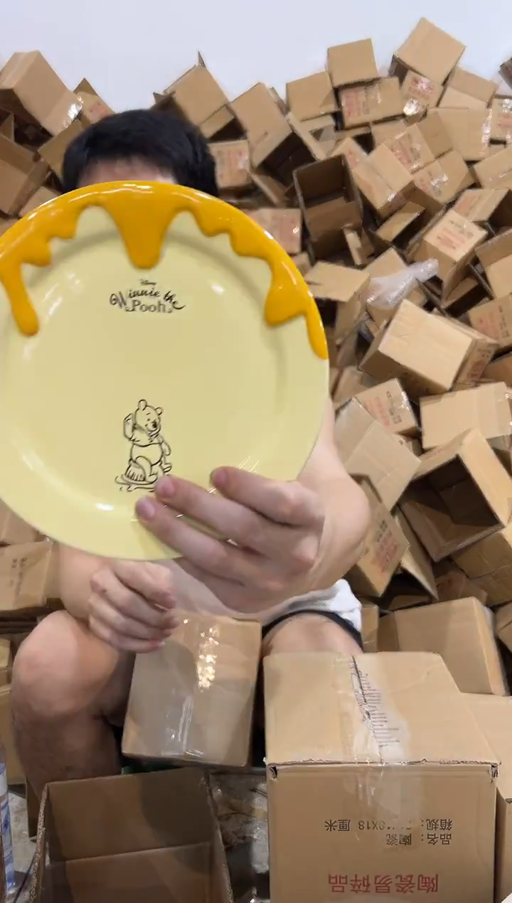 瓷片原盒维尼餐盘