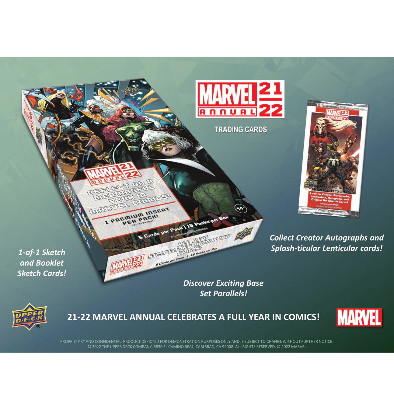 【漫威】21-22年度卡盒，原箱，博手绘、签字、胶片、特卡、平行等
