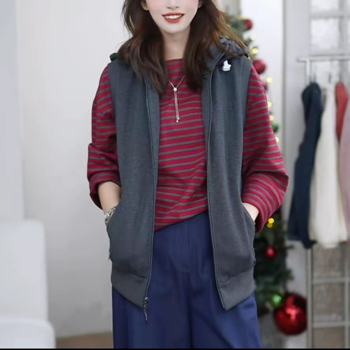 秋冬新款百搭休闲宽松新雪丽马甲外套 540147