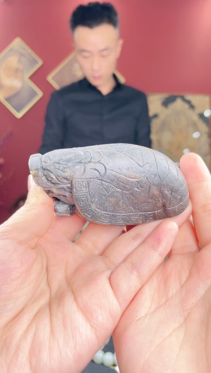 【闪购商品】和田玉摆件未镶嵌青花龙龟