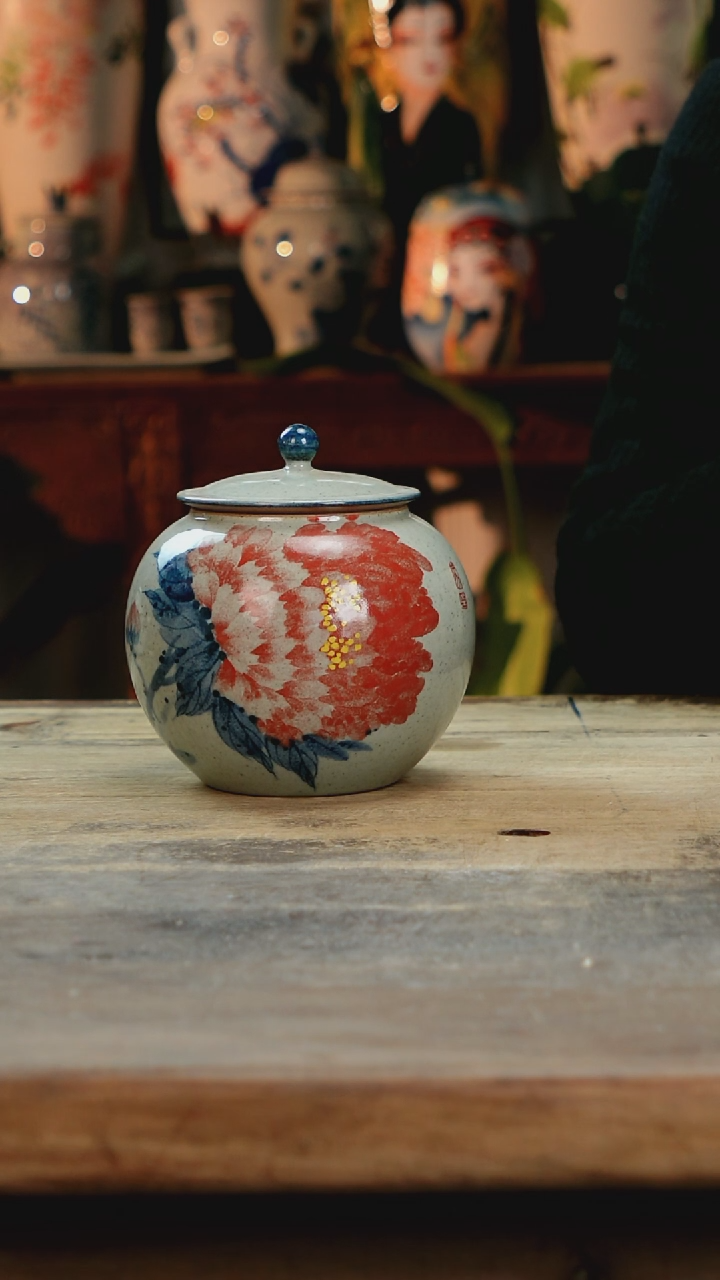 【闪购商品】瓷片景德镇纯手工釉下彩精品花瓶