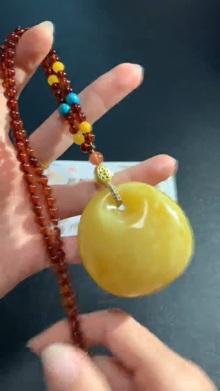 【闪购商品】蜜蜡裸石未镶嵌平安扣不退不换|5000+0