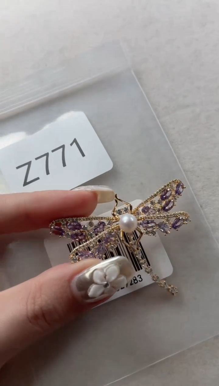未镶嵌胸针淡水珍珠Z771