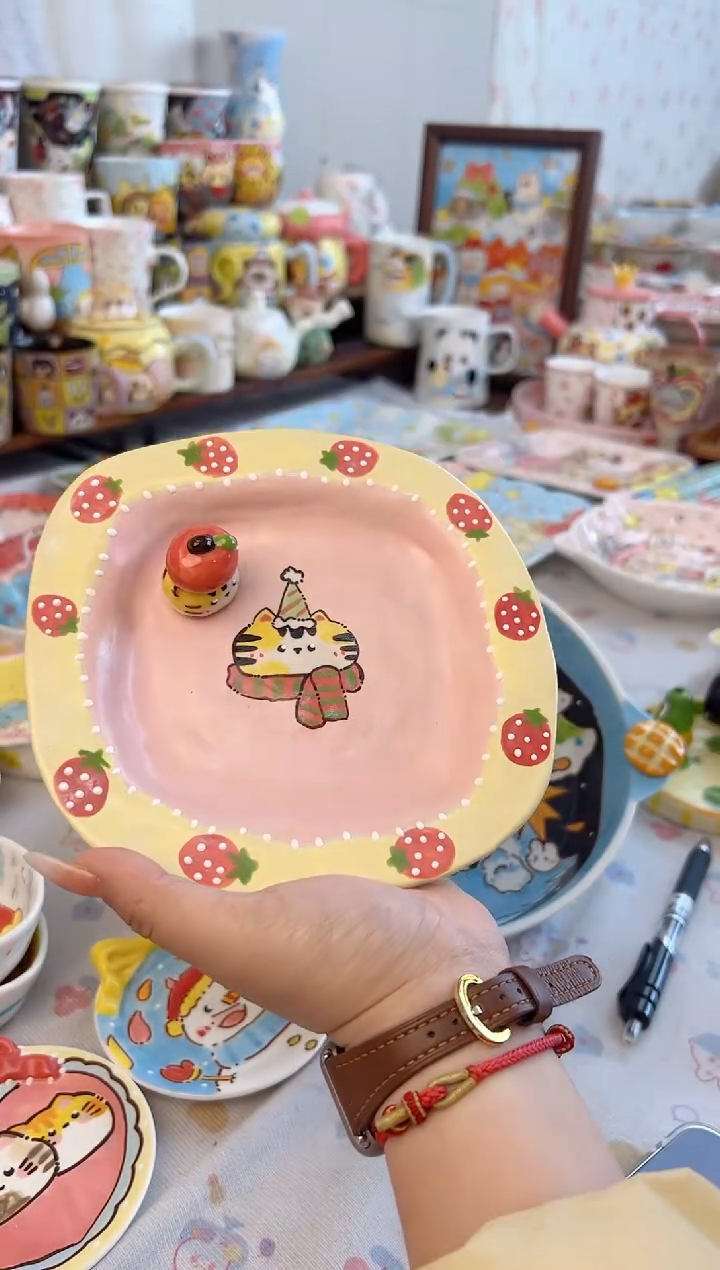 摆件陶无***、景德镇陶瓷手绘微瑕