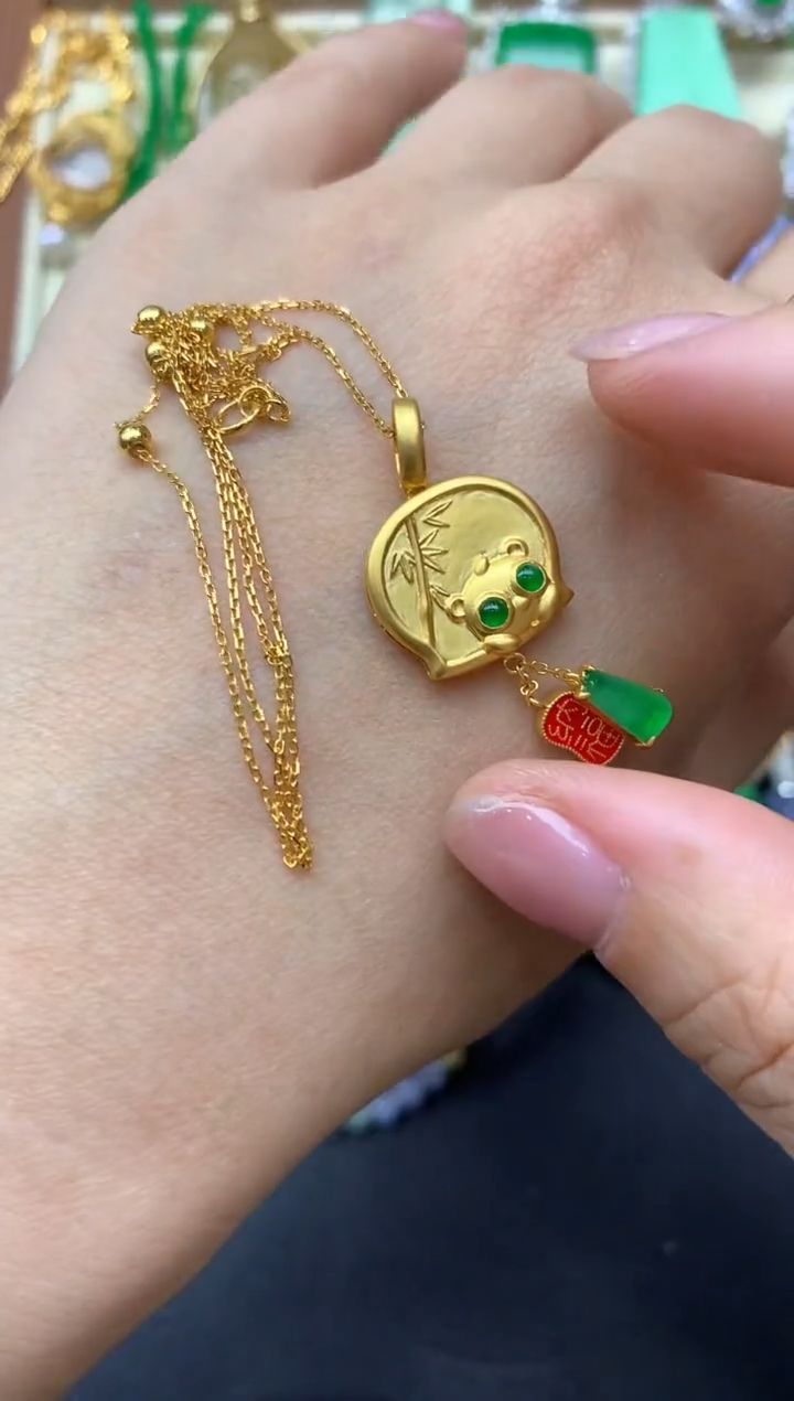 【闪购商品】翡翠颈饰18K金镶嵌299中国好珍宝