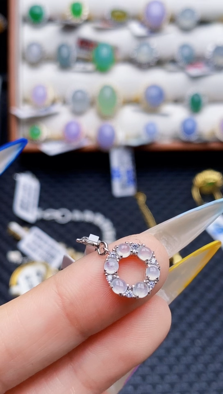 银S925镶嵌戒指翡翠3079