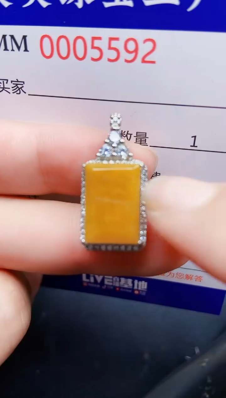 翡翠银S925镶嵌颈饰5592