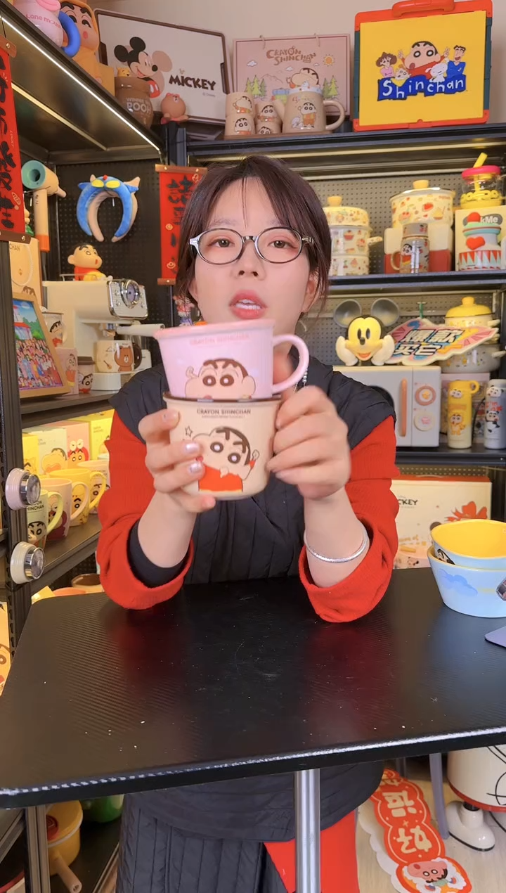 【闪购商品】两个刻度杯（粉棕）