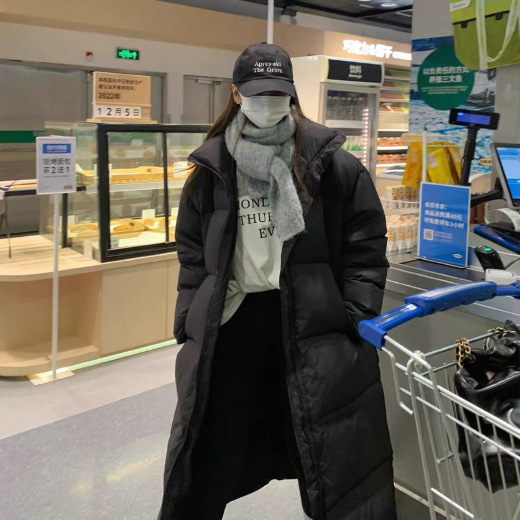 鹅绒大被子长款羽绒服韩版宽松保暖