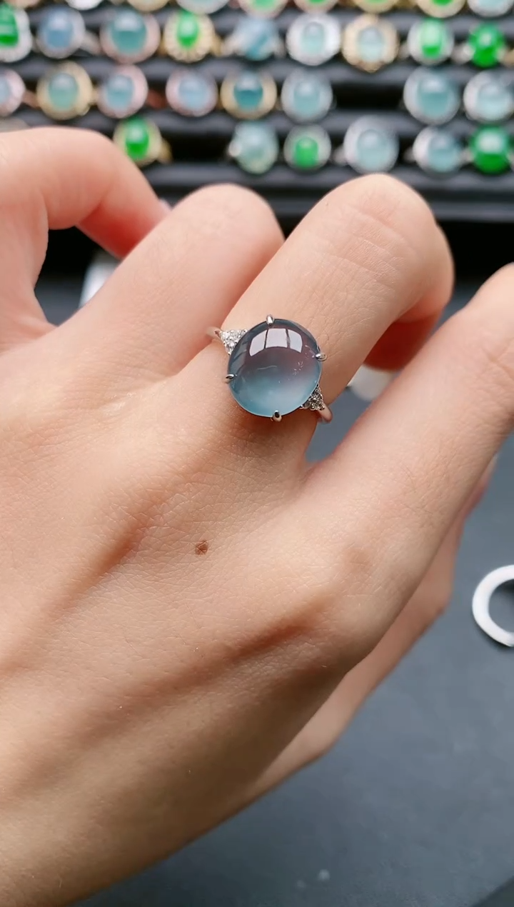 【闪购商品】翡翠戒指银S925镶嵌11111