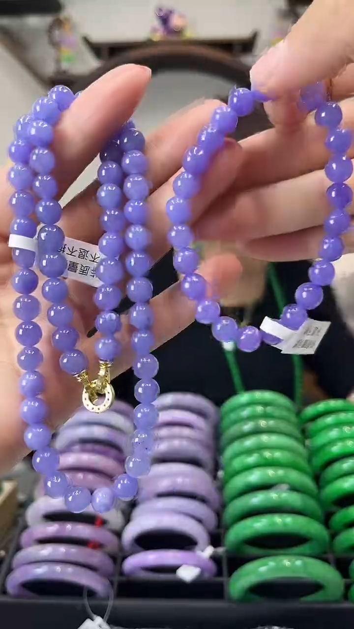 【闪购商品】砖雕闪80 紫罗兰项链+手串