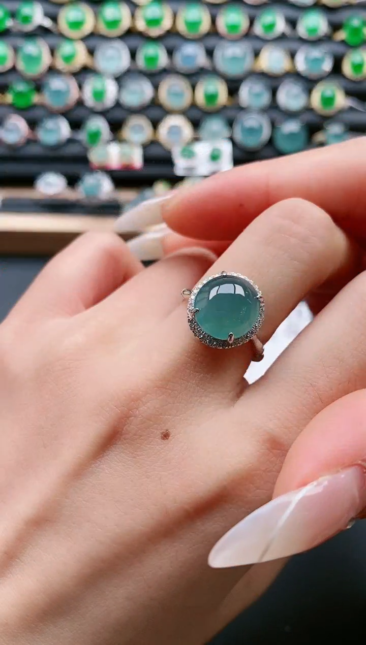 【闪购商品】翡翠戒指银S925镶嵌1111
