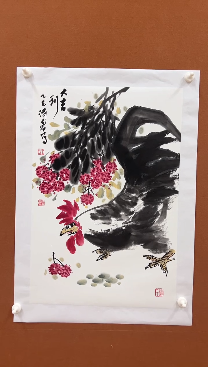 国画王泽喜2.7平尺花鸟